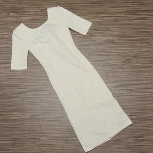Lulu Cream Bodycon Midi Dress